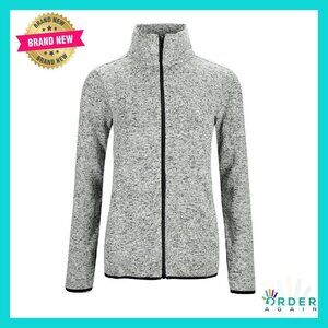 Long Sleeve Fleece Zip Up Sweater Jacket Classic Fit Versatile Activewear